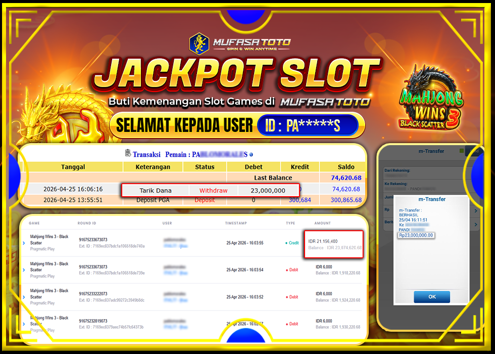 MUFASATOTO JACKPOT PRAGMATIC PLAY Rp.23.000.000|LUNAS